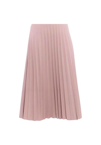 Eren Style Pileli Pamuklu Dokuma Viskon Kışlık Etek 95 Cm - 38-48 Vizon
