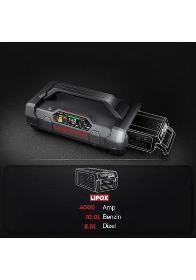 Tr Apartx4000 12v 4000amp Li-polimer Akıllı Akü Takviye + Pompa + Powerbank + Led Lamba