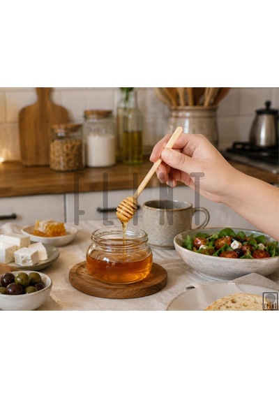 El Yapımı Gürgen Ağacı Bal Kaşığı 16 Cm 2'li Set / Doğal Ahşap Bal Ve Kahvaltılık Kaşığı / Dayanıklı