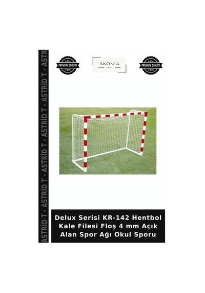 Delux Serisi Kr-142 Hentbol Kale Filesi Floş 4 Mm Açık Alan Spor Ağı Okul Sporu Çok Renkli