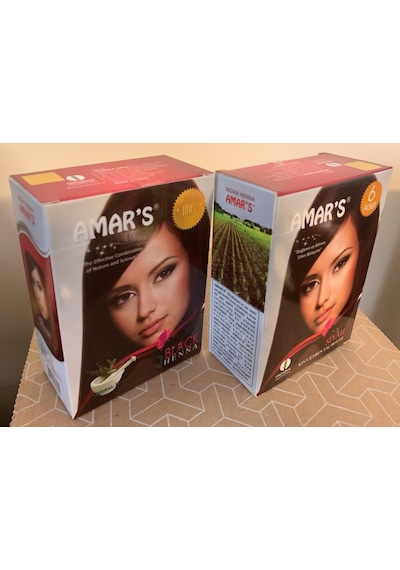 Amar S Henna Kına İçeren Saç Boyası 6 Lı 10g Paket Siyah Renk- 2