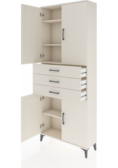 Arges Dolap 4 Raflı 3 Çekmeceli 4 Kapaklı 88x30x221 Aytaşı-ay... Aytaşı