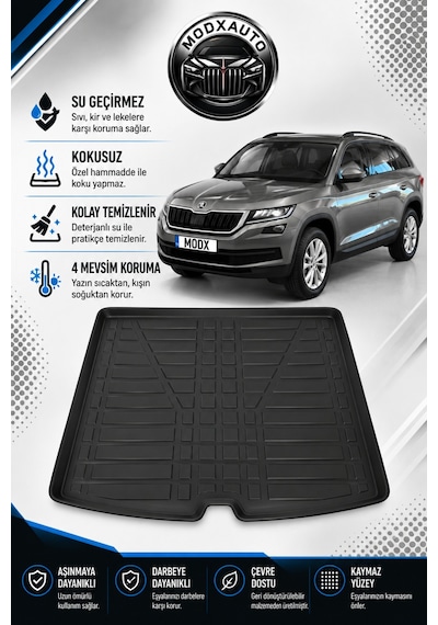 Skoda Kodiaq 2016-2023 Araca Özel Bagaj Havuzu Premium A+
