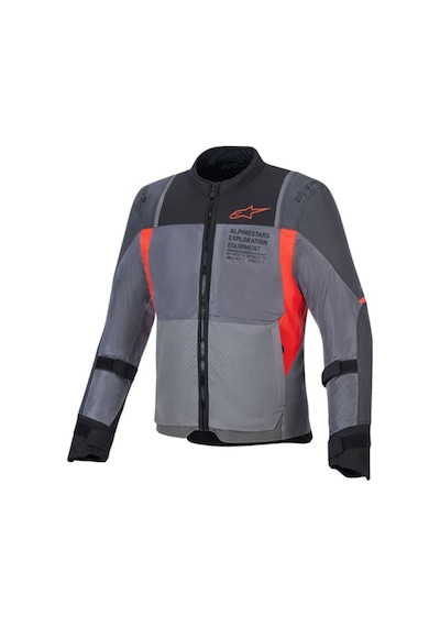 Alpinestars St-2 Air Korumalı Motosiklet Montu Gri Kırmızı Siyah