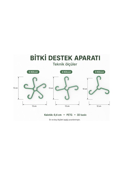 Bitki Gövde Destek Ve Sabitleme Klipsi Büyük Boy Dikey Büyüme İçin Pratik & Bitki Tutucu Büyük Boy 3lü Set