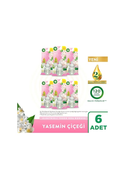 Elektrikli Oda Kokusu Yedek Şişe Yasemin Çiçeği 6x19 Ml
