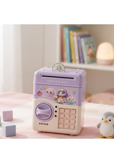 Müzikli Kumbara - Işıklı - Şifreli Atm Tasarımlı 1
