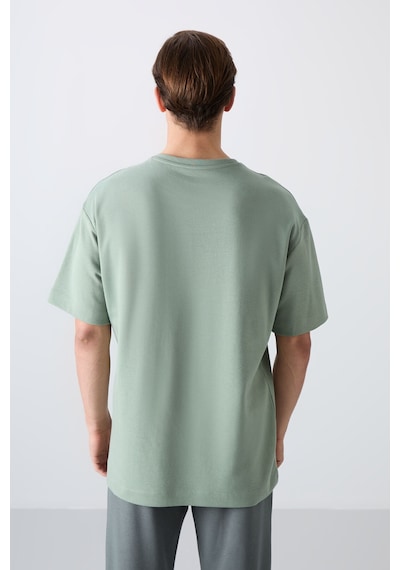 Tommy Life Açık Yeşil Pamuklu Kalın Yumuşak Dokulu Oversize Fit Baskılı Erkek T-shirt - 88325 CAMEL Tommy Life Açık Yeşil Pamuklu Kalın Yumuşak Dokulu Oversize Fit Baskılı Erkek T-shirt - 88325 CAMEL