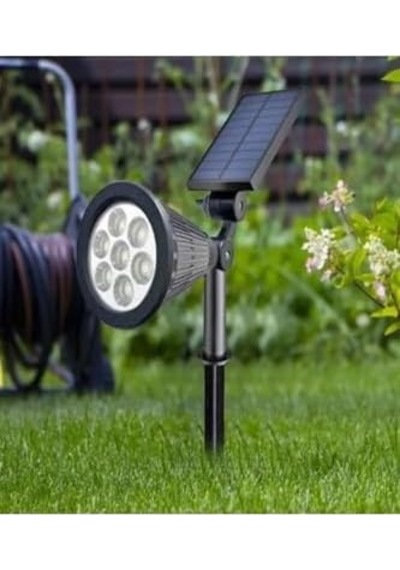 Solar Kazıklı Çim Armatür Cata 7w Güneş Enerjili Led Çim Lambası Bahçe Ağaç Aydınlatma Lambası Yeşil Işık Açık Lacivert