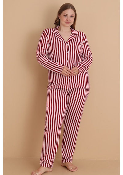 Wordex Mirano 9851 Uzun Kollu Şardonlu Soft Kışlık Düğmeli Büyük Beden Kalpli Kadın Pijama Takımı Bordo Wordex Mirano 9851 Uzun Kollu Şardonlu Soft Kışlık Düğmeli Büyük Beden Kalpli Kadın Pijama Takımı Bordo