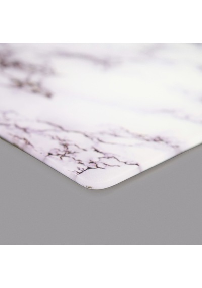 Mermer Desenli Cam Kesme Tahtası - Beyaz - 20x30 Cm Çok Renkli