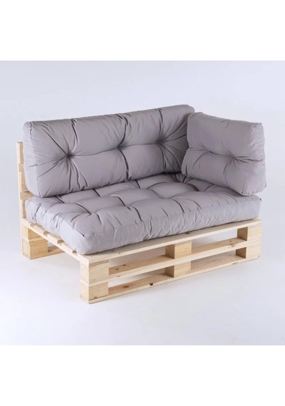 Flover Serisi / 120x80 Bahçe Minderi Palet Minderi Gri