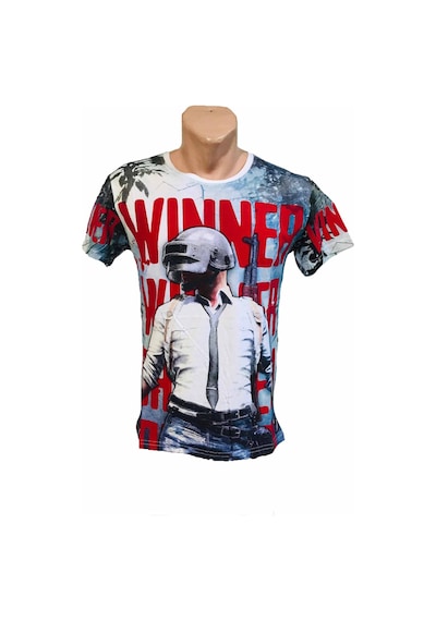 Pubg Palyer Dijital Baskı Gamer Tshirt Çok Renkli