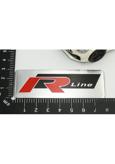 Vw Volkswagen R Line Krom Metal Body Plaka 3M 3D Logo Amblem
