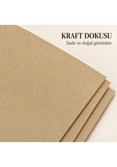 A4 Kraft Kağıdı, 100 Adet, 21 X 29,7 Cm, Kahverengi, Hobi, El İşi, Çizim Ve Hediye Notları İçin