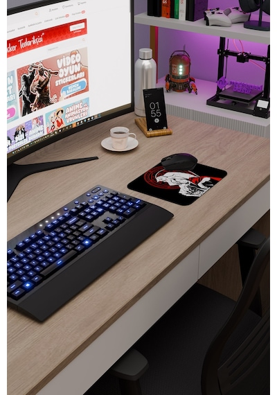 Fullmetal Alchemist Brotherhood Anime V5 - 22x18 Gaming Kauçuk Kaymaz Taban Mouse Pad Fare Altlığı