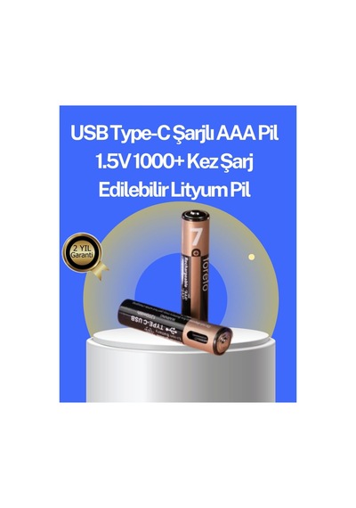 Hızlı Şarj Teknolojili Usb Şarjlı Aaa Pil 40 Dakikada Tam Şarj - Hs08372124-4083