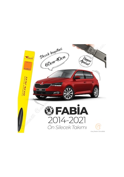 Skoda Fabia Muz Silecek Takımı 2014-2021 İnwells Skoda Fabia Muz Silecek Takımı 2014-2021 İnwells