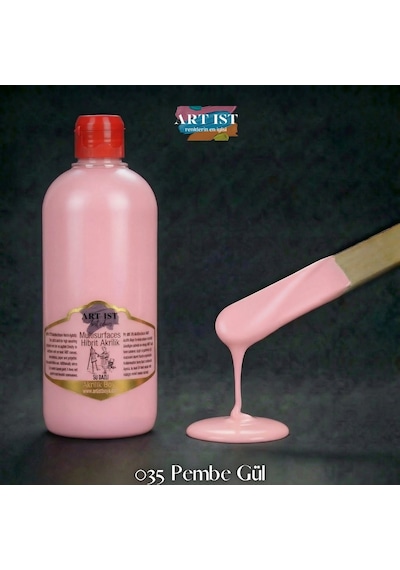 Multisurfaces Hibrit Akrilik Boyalar - 035 Pembe Gül Ahşap, Taş Tozu, Hobi, Dıy