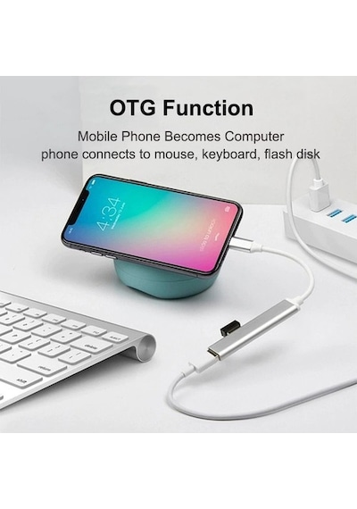 Apple Uyumlu MacBook Type-C To 4* Usb 3.0 Splitter 5 Gbps Çevirici Hub