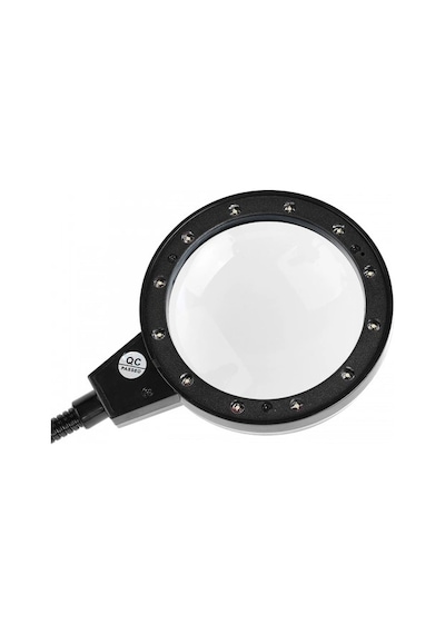 12 Led Clipsli Işıklı Büyüteç Işıklı Masa Lambası Çalışma Lambası Açık Bej
