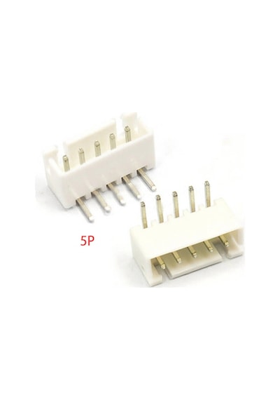 5 Pin Jst-xh 2.54 Tunik Konnektör Erkek Eğik 90