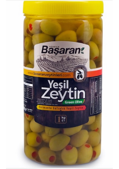 Başaran Biberli Yeşil Zeytin 1 KG