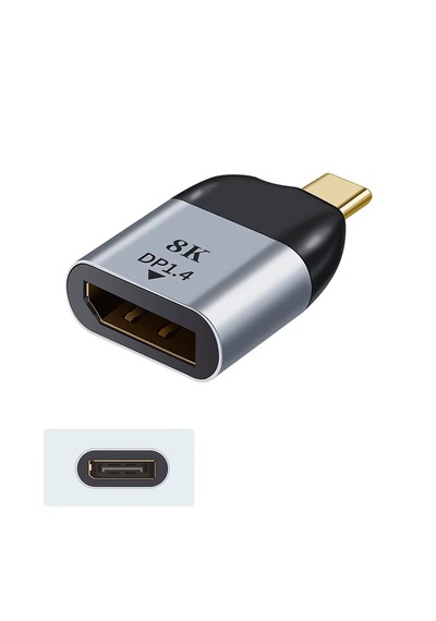 Cr23 M-ac-book Thunderbolt Uyumlu Type-c 3.1'den Displayport Dp 1.4 8k 60hz Çevirici Adaptör