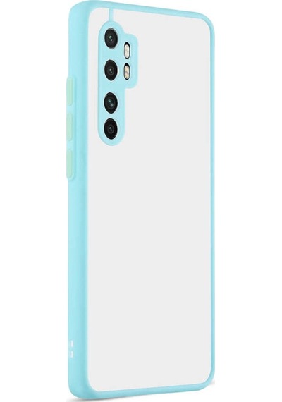 Xiaomi Mi Note 10 Lite Kılıf Hux Düğme Ve Kapak Zıt Renk Kılıf