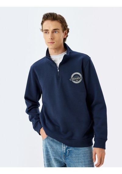 Koton Uzun Kollu Şardonlu Pamuklu Yarım Fermuarlı Baskılı Sweatshirt Lacivert 5wam70076mk Lacivert Koton Uzun Kollu Şardonlu Pamuklu Yarım Fermuarlı Baskılı Sweatshirt Lacivert 5wam70076mk Lacivert