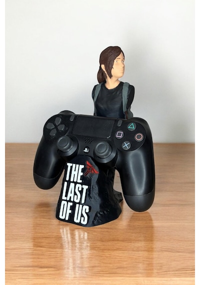 Ellie Figürlü Ps4/ps5 Kol Tutucu The Last Of Us Temalı Oyun Aksesuarı 3d Baskı Stand Haki