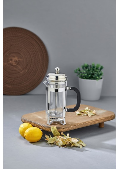 Cooker 350 Ml Cam French Press Gümüş