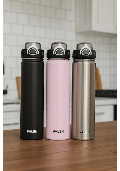 Çift Duvarlı Vakumlu Sport Termos 660ml / Pembe