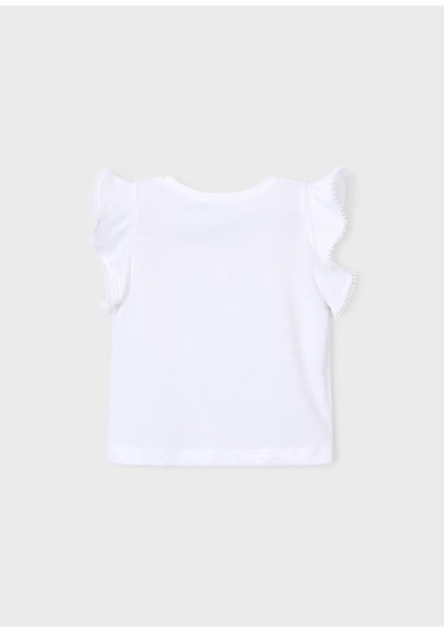Mayoral Kız Çocuk T-shirt 3008 Beyaz