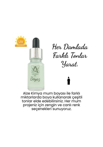 Beyaz Sıvı Mum Boyası 30 Ml