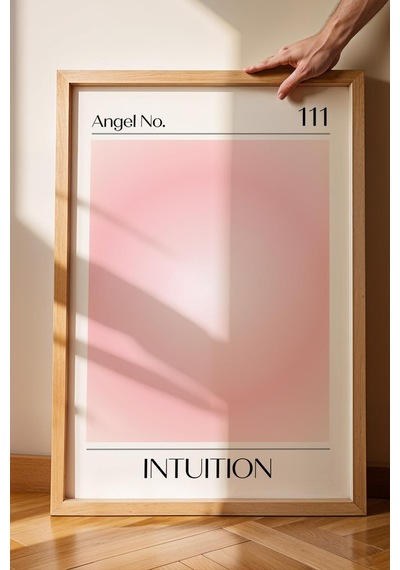 Angel No 111 Intuition Çerçeveli Tablo Melek Sayıları Sezgi Aura Enerji Renkleri