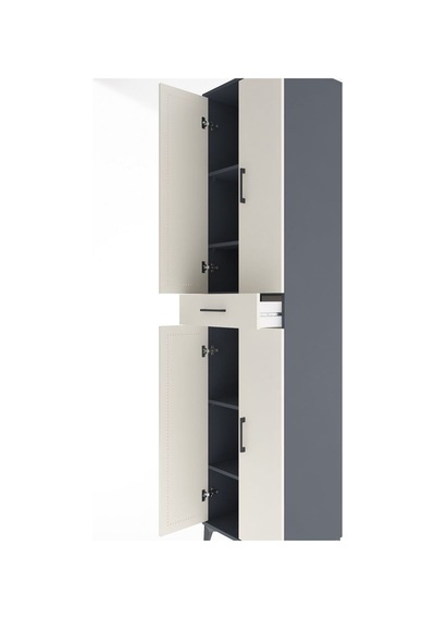 Hyperion Dolap 5 Raflı Tek Çekmeceli 4 Kapaklı 60x44x243 Antr... Antrasit Hyperion Dolap 5 Raflı Tek Çekmeceli 4 Kapaklı 60x44x243 Antr... Antrasit