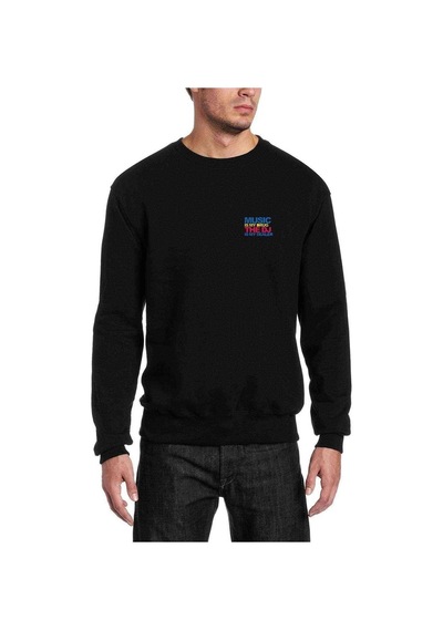 Music Is My Drug Culunak Bu Baskılı Siyah Erkek Sweatshirt