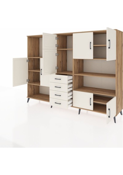 Hyperion Dolap 9 Raflı 4 Çekmeceli 8 Kapaklı 220x44x163 Çam-aytaş Çam-aytaşı Hyperion Dolap 9 Raflı 4 Çekmeceli 8 Kapaklı 220x44x163 Çam-aytaş Çam-aytaşı