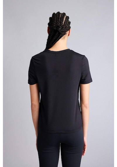 Defacto Defactofit Standart Fit Bisiklet Yaka Sporcu Basic Düz Kısa Kollu Siyah Tişört D2296ax25aubk81 SIYAH