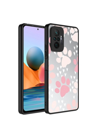 Xiaomi Redmi Note 10 Pro Kılıf Aynalı Desenli Kamera Korumalı Parlak Zore Mirror Kapak Pati