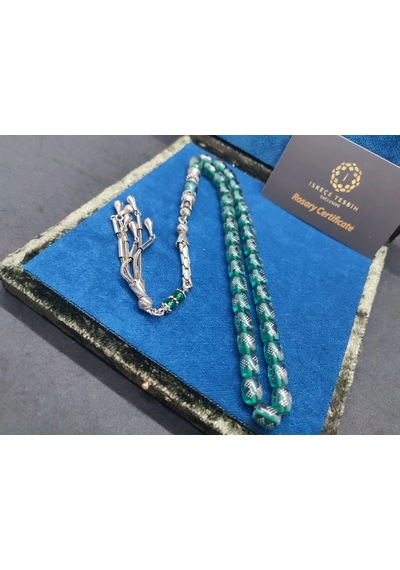 Kurt Başlı Nakkaş 925 Ayar Gümüş Çakımlı 475 Ayar Gümüş Püsküllü Açık Gri 06230340