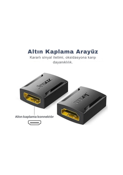 Polham 4k 60hz Altın Kaplama Hdmı Adaptörü 2 Hdmı Kablosunu Bağlar Dayanıklı & Yüksek Performans