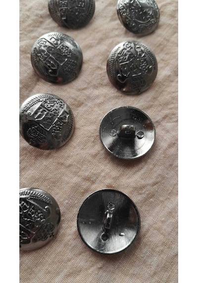 Sıyah Nıkel Metal Düğme 20 Mm 8 Adet