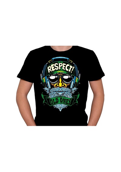 Respect Old Ones Eski Tarz Kulaklık Tişört Unisex T-shirt 001