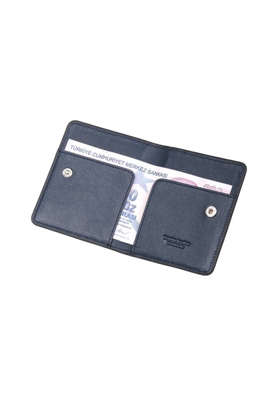 Ancora Leather Hakiki Deri Para Bölmeli Çıtçıtlı Portföy-unisex-26210 Siyah - Parlement