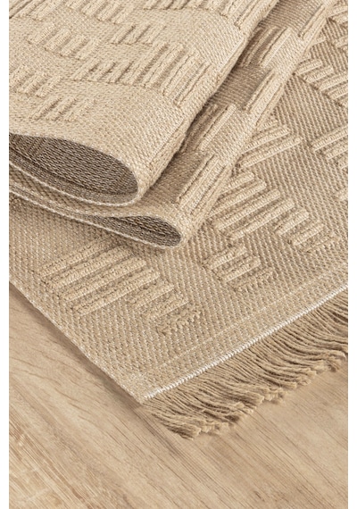 Natura 6664 %100 Doğal Jüt Kilim Bej Renkli Yumuşak Dokulu Şık Tasarımlı Kilim Modern Dokuma Kilim Bej