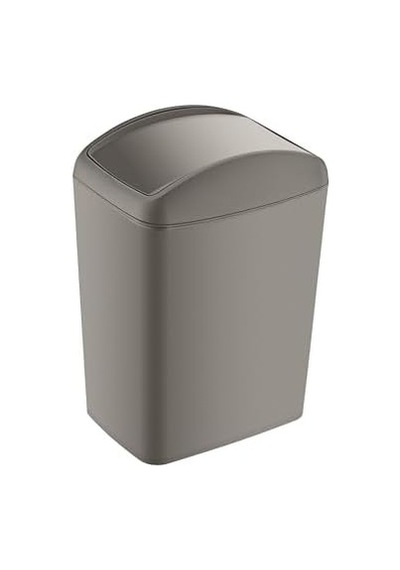 Soft Çöp Kutusu Döner Kapak 20 Lt Bej 10l Siyah