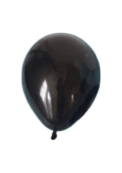 Balon Metalik Siyah Balon - 10 Adet Çok Renkli