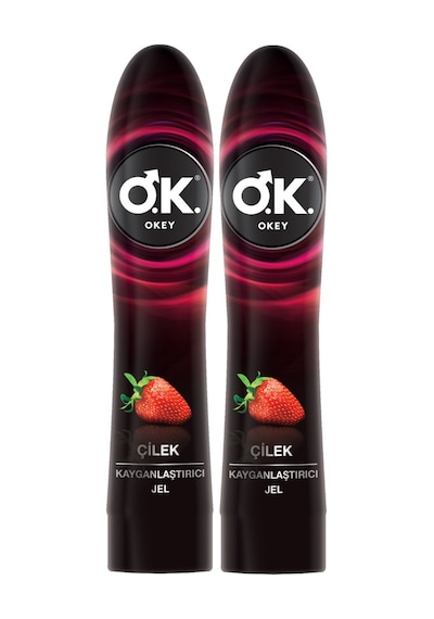 Okey Kayganlaştırıcı Jel 100ml Çilekli 2 Li Set